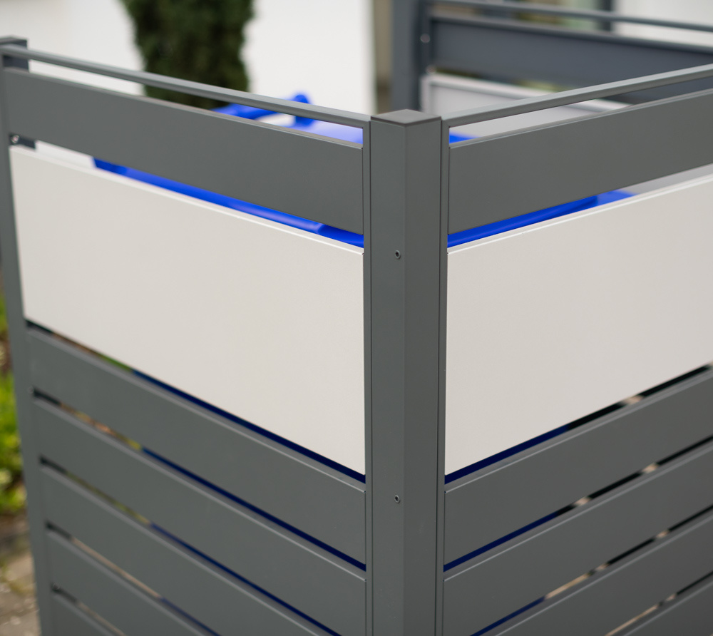Kliko ombouw Planum - 3 panelen - 1 container 240 L - grijs mix