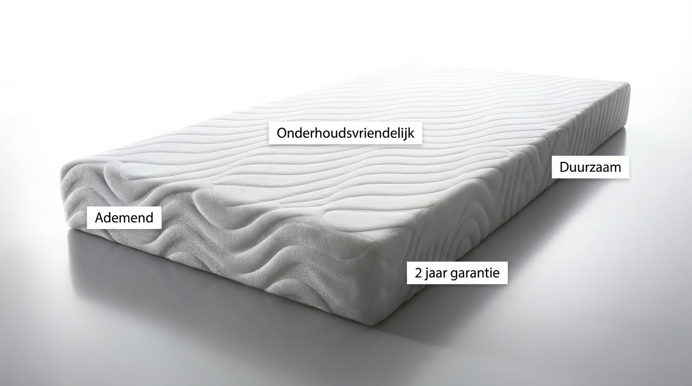 Matras 90x200 cm - 7 cm dik - koudschuim t130/150