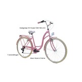 Meisjesfiets - 26 inch - met 7 versnellingen - roze crème