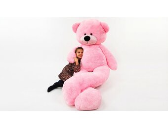 Grote knuffelbeer 2,2 meter roze 220 cm XXL