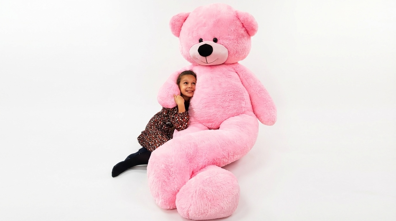 Grote knuffelbeer 2,2 meter roze 220 cm XXL