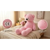 Grote knuffelbeer 2,2 meter roze 220 cm XXL
