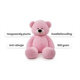 Grote knuffelbeer 2,2 meter roze 220 cm XXL