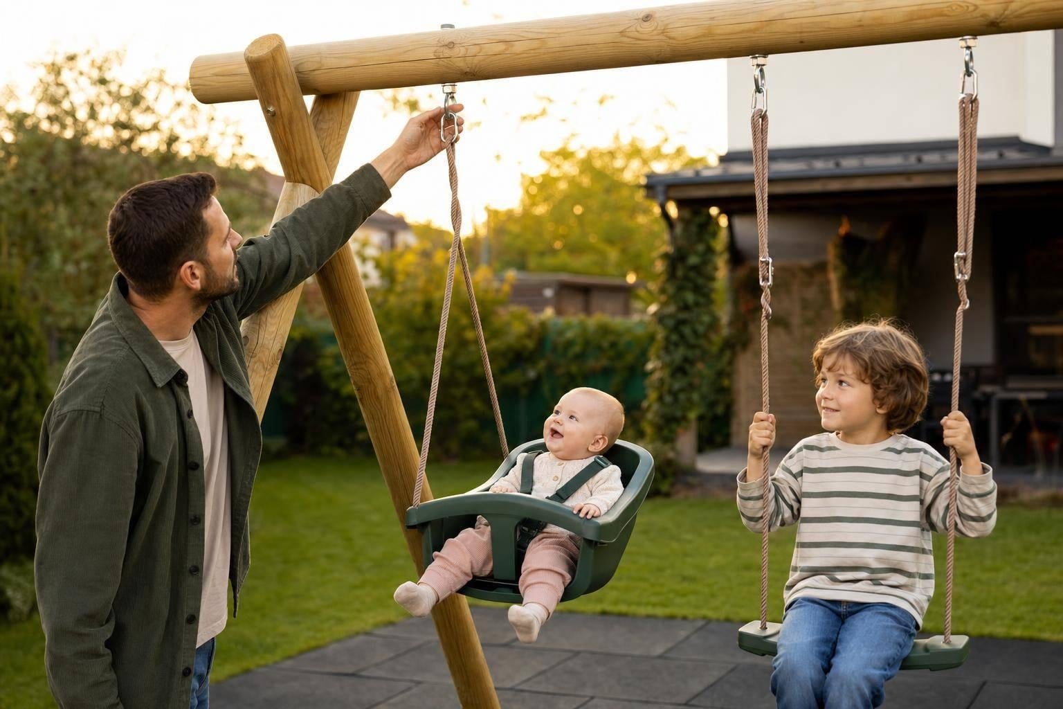 Babyschommel & tuinschommel kiezen: vanaf welke leeftijd en veilig ophangen
