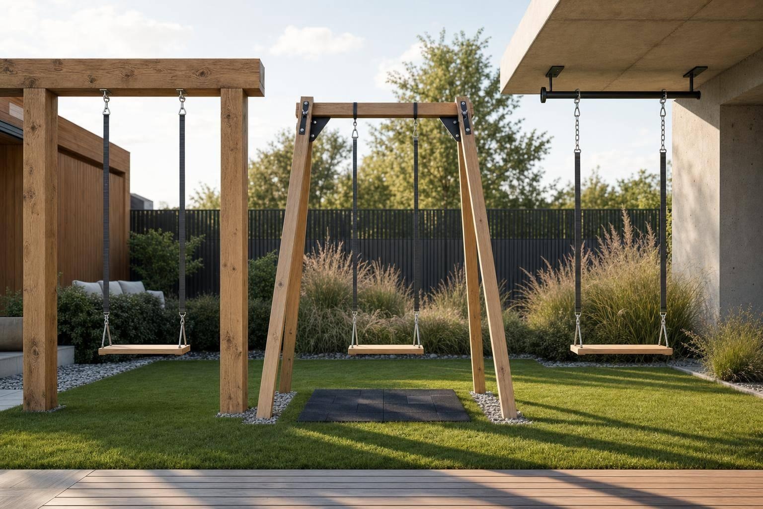 Schommel ophangen: aan een balk, frame of ophangstang?