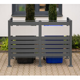 Kliko ombouw Planum - 4 panelen - 2 containers 240L - grijs mix