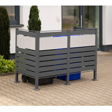 Kliko ombouw Planum - 4 panelen - 2 containers 240L - grijs mix