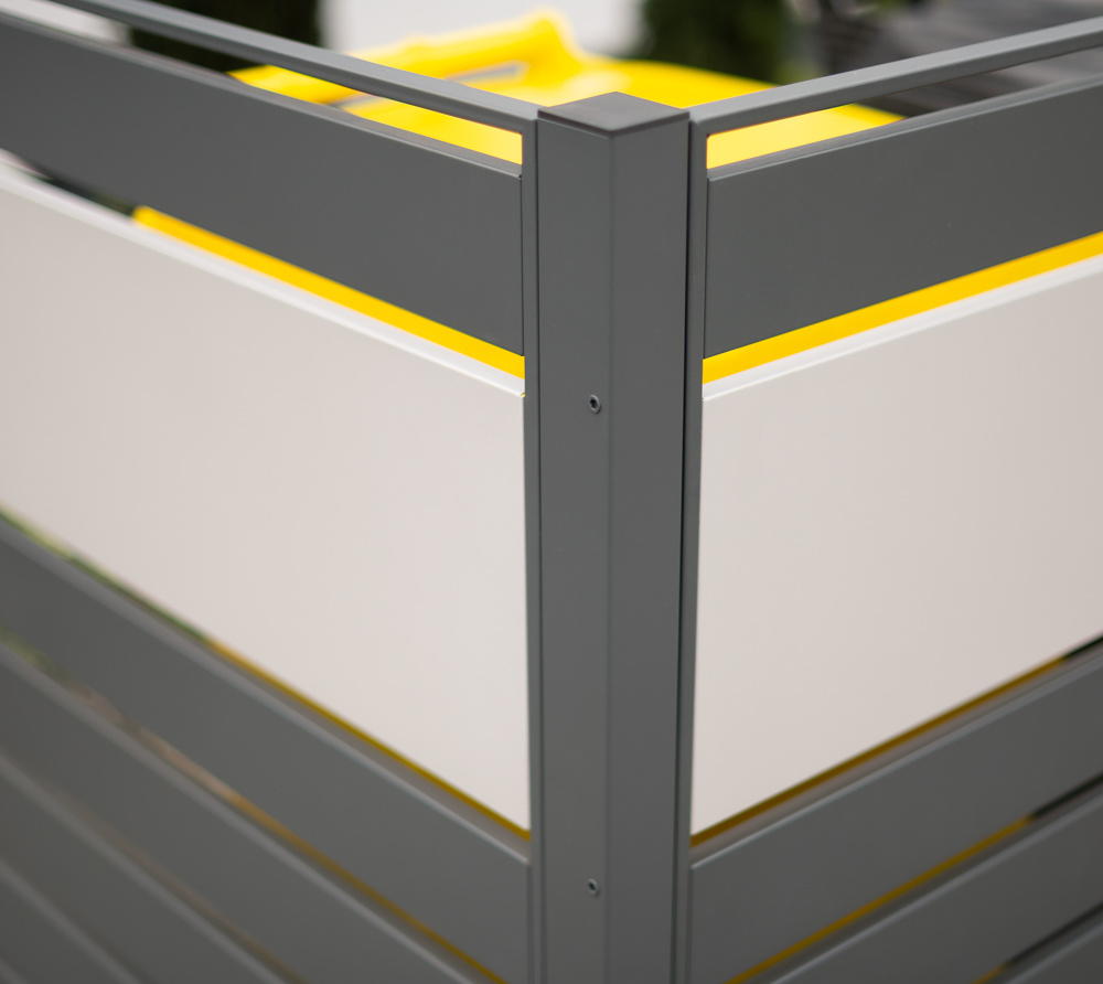 Kliko ombouw Planum - 4 panelen - 2 containers 240L - grijs mix