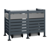 Kliko ombouw Planum - 4 panelen - 2 containers 240L - grijs mix