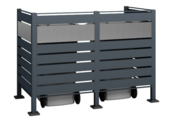 Kliko ombouw Planum - 4 panelen - 2 containers 240L - grijs mix