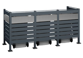 Kliko ombouw Planum - 5 panelen - 3 container 240L - grijs mix
