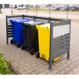 Kliko ombouw Planum - 5 panelen - 3 container 240L - grijs mix