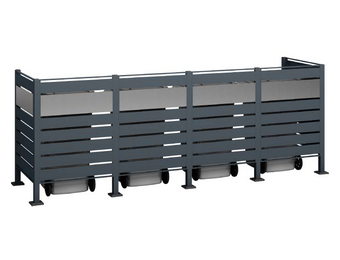Kliko ombouw Planum - 6 panelen - 4 container 240L - grijs mix