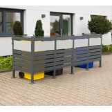 Kliko ombouw Planum - 6 panelen - 4 container 240L - grijs mix