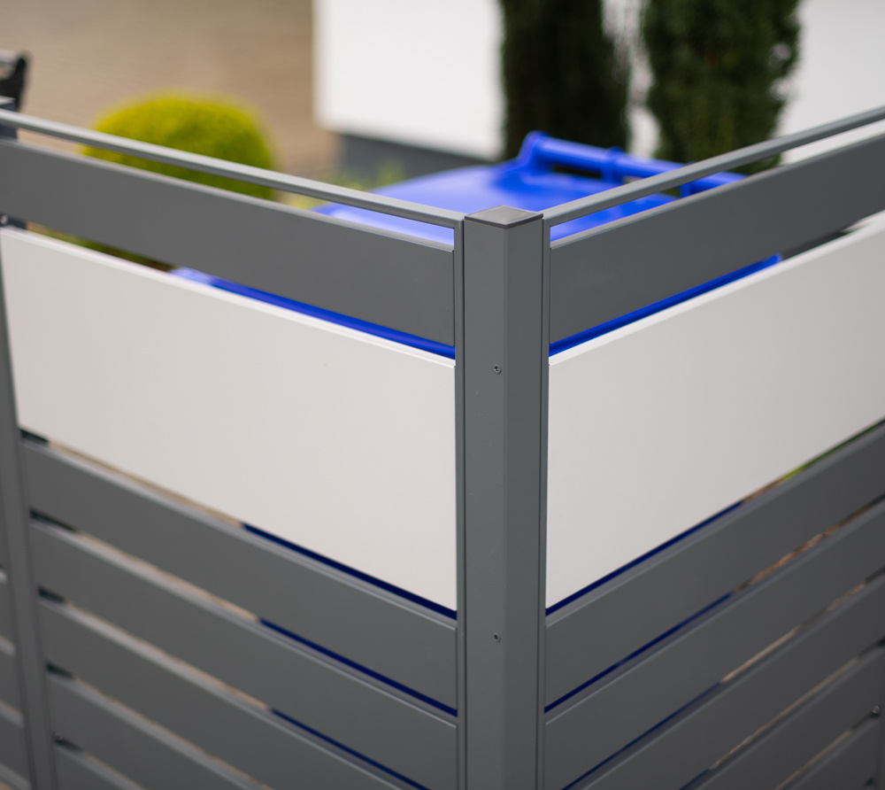 Kliko ombouw Planum - 6 panelen - 4 container 240L - grijs mix