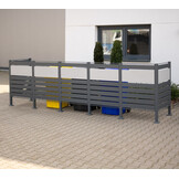 Kliko ombouw Planum - 7 panelen - 5 container 240L - grijs mix
