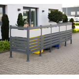 Kliko ombouw Planum - 7 panelen - 5 container 240L - grijs mix