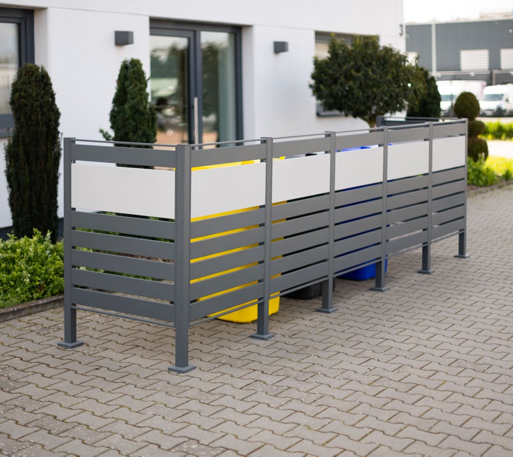 Kliko ombouw Planum - 7 panelen - 5 container 240L - grijs mix