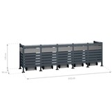 Kliko ombouw Planum - 7 panelen - 5 container 240L - grijs mix