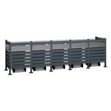 Kliko ombouw Planum - 7 panelen - 5 container 240L - grijs mix