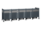 Kliko ombouw Planum - 7 panelen - 5 container 240L - grijs mix