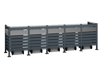 Kliko ombouw Planum - 7 panelen - 5 container 240L - grijs mix