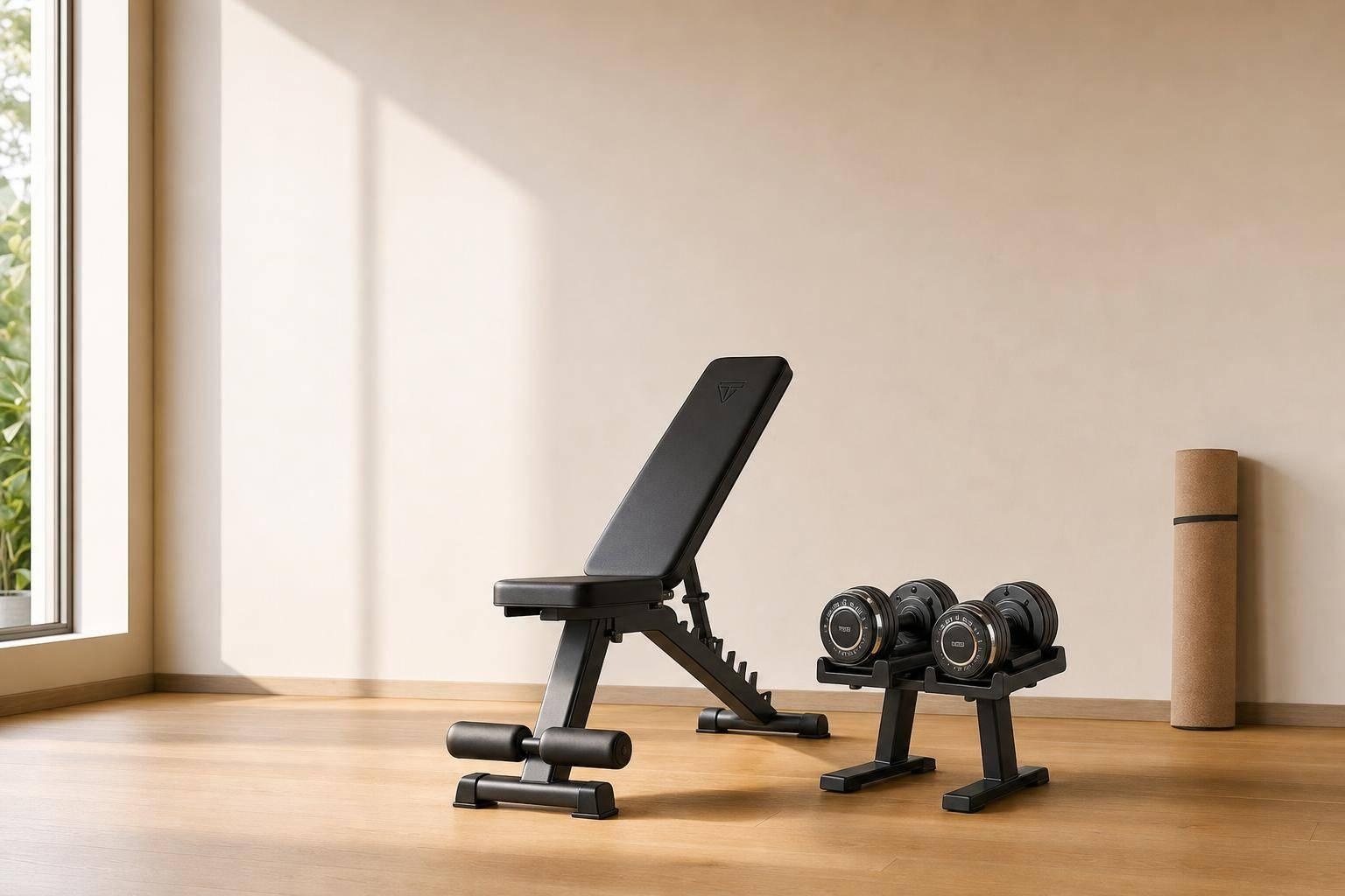 Dumbbells & halterbank: zo stel je een complete thuissportset samen