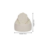 Zitzak fauteuil cappuccino | 70x70x30cm | Kunstleer | EPS-kralen