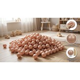 Ballenbak ballen goudroze (70mm) 100 stuks