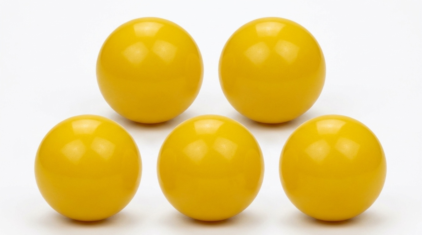 Ballenbak ballen geel (70mm) 100 stuks