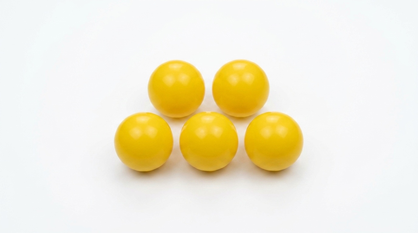Ballenbak ballen geel (70mm) 100 stuks