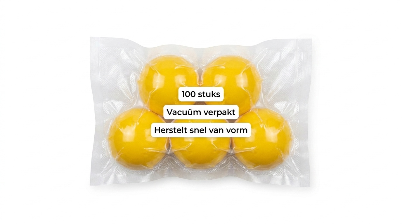 Ballenbak ballen geel (70mm) 100 stuks