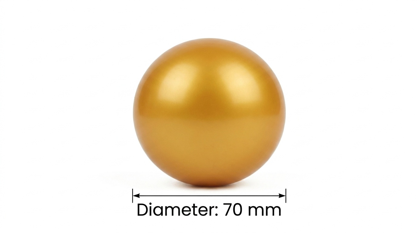 Ballenbak ballen goud (70mm) 1000 stuks