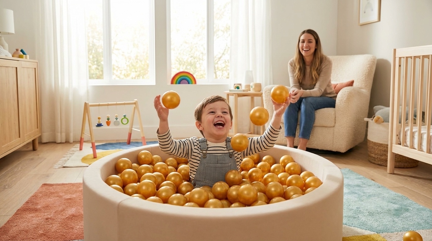 Ballenbak ballen goud (70mm) 1000 stuks
