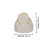 Zitzak zacht cappuccino fauteuil - Kunstleer, 70x70x30 cm