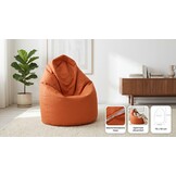 Loungestoel zitzak bruin - 70x70x110cm | EPS-kralen & Polyester