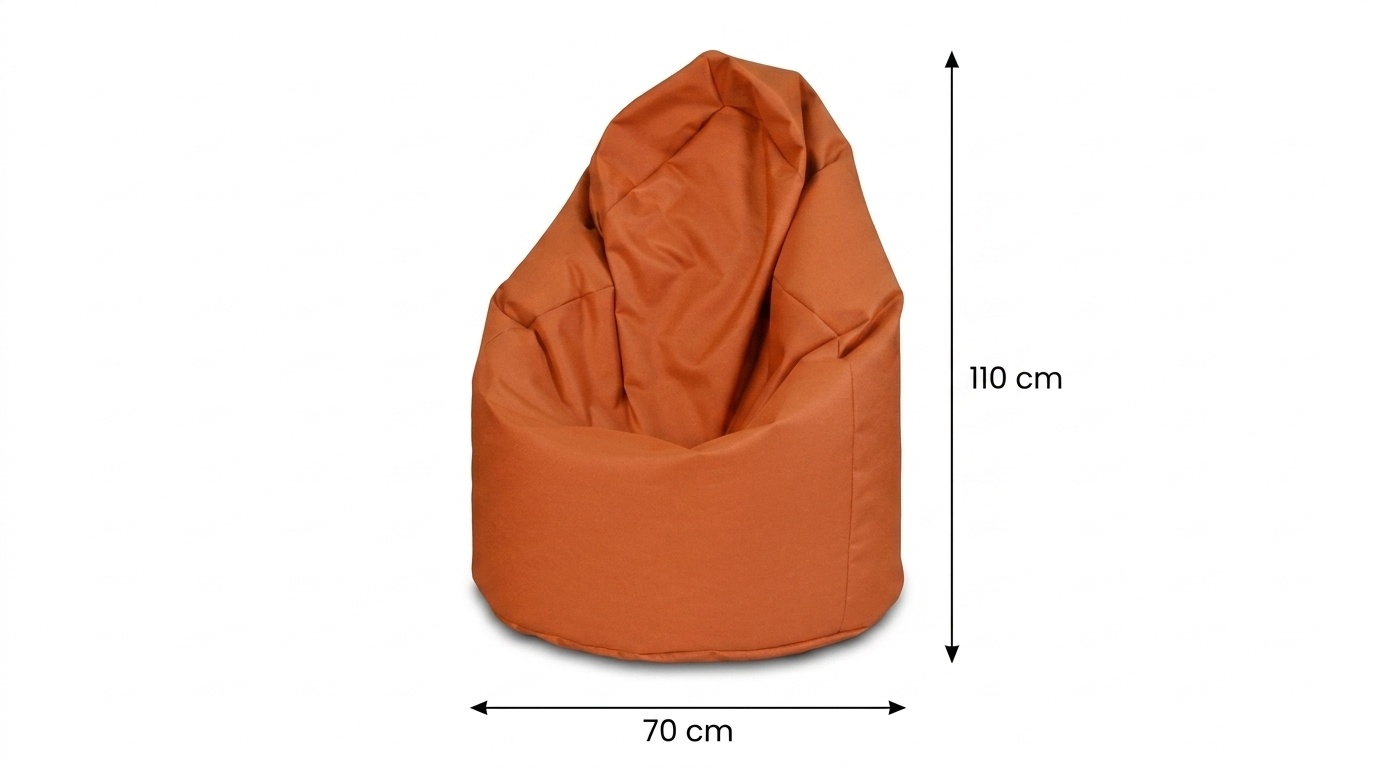 Loungestoel zitzak bruin - 70x70x110cm | EPS-kralen & Polyester