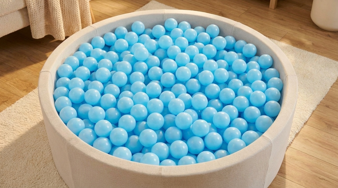 Ballenbak ballen baby blauw (70mm) 1000 stuks