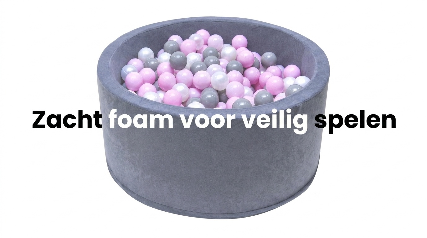 Ballenbak - stevige ballenbad -90 x 40 cm - 400 ballen Ø 7 cm - roze, wit, grijs