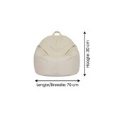 Loungestoel zitzak fauteuil cappuccino kunstleer 70x70x30 cm