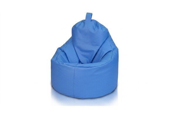 Relaxkussen blauw - Zitzak fauteuil kunstleer 75x70x30 cm