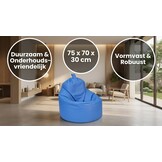 Relaxkussen blauw - Zitzak fauteuil kunstleer 75x70x30 cm