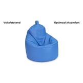 Relaxkussen blauw - Zitzak fauteuil kunstleer 75x70x30 cm