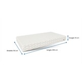 Matras 90x200 koudschuimmatras - H3 hardheid - wasbare hoes