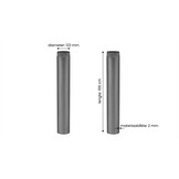 Kachelpijp - rookkanaal - 2mm staal - Ø 120 mm - 100 cm - zwart