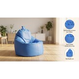 Zitzak fauteuil blauw | Kunstleer | 75x70x30 cm | EU Kwaliteit