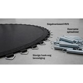 Trampoline springmat & veren set - 42 veren - 8 Ft - 242 cm tot 252 cm diameter