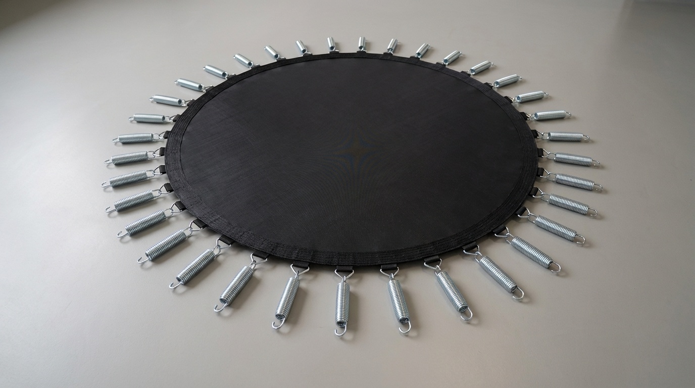 Trampoline springmat & veren set - 42 veren - 8 Ft - 242 cm tot 252 cm diameter