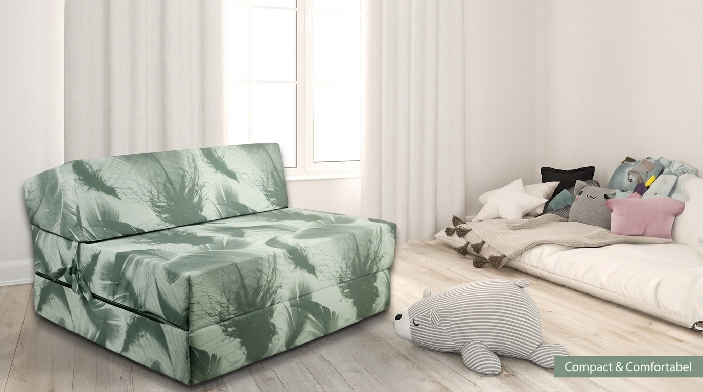 Opvouwbaar matras - Wasbare hoes - 200cm x 90cm x 15cm - Organic