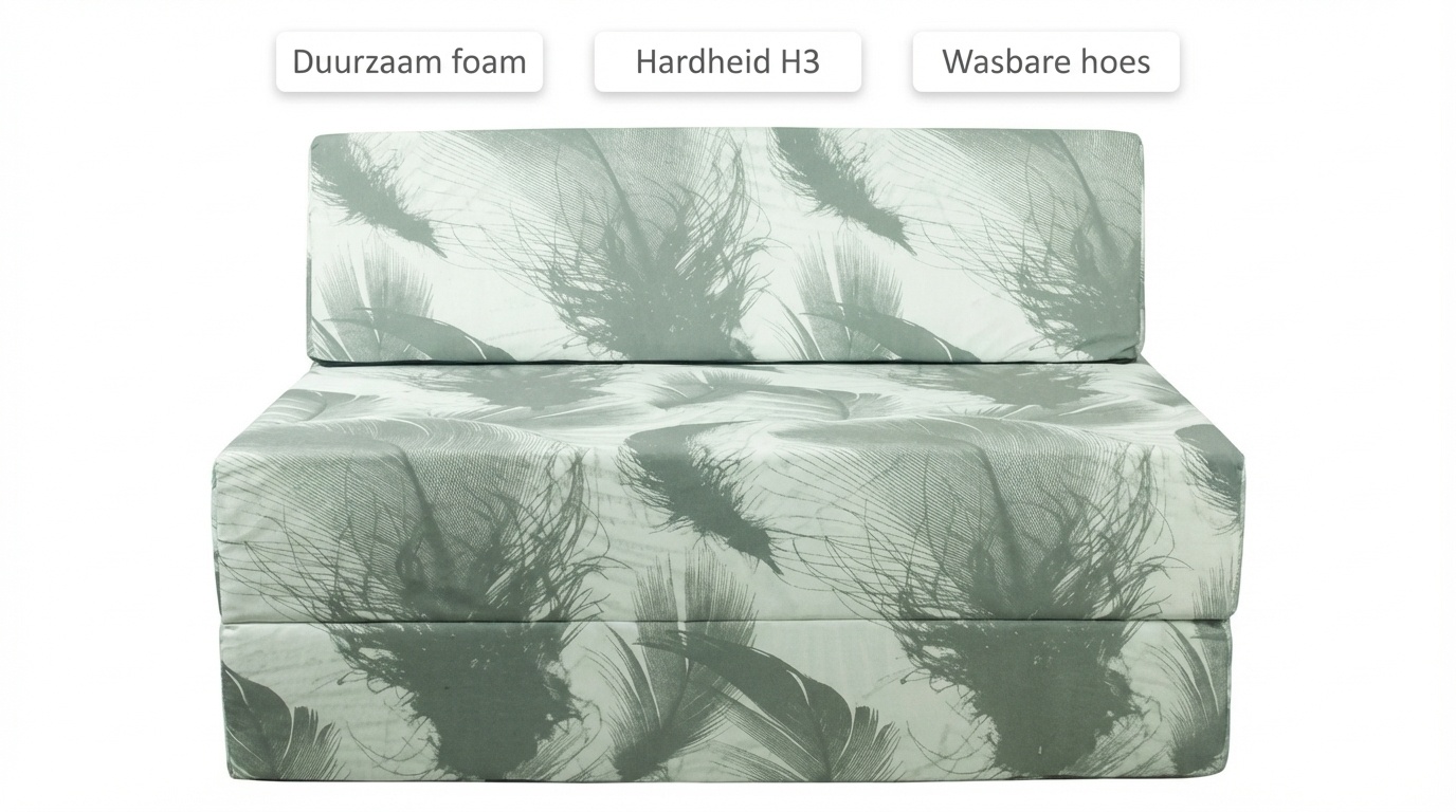 Opvouwbaar matras - Wasbare hoes - 200cm x 90cm x 15cm - Organic